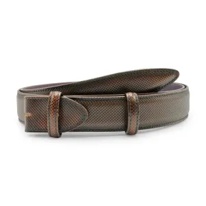 Hand Burnished Cordovan Effect Dadino Belt Strap