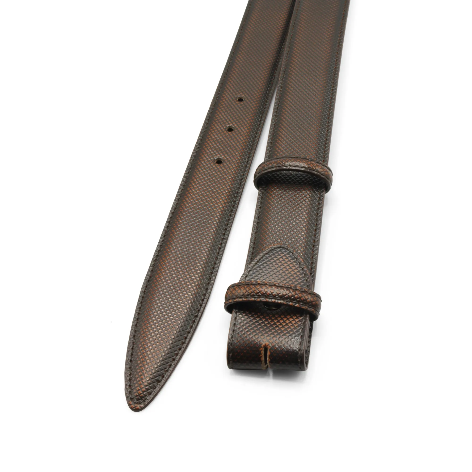 Hand Burnished Cordovan Effect Dadino Belt Strap