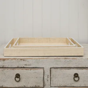Herringbone Rattan Trays