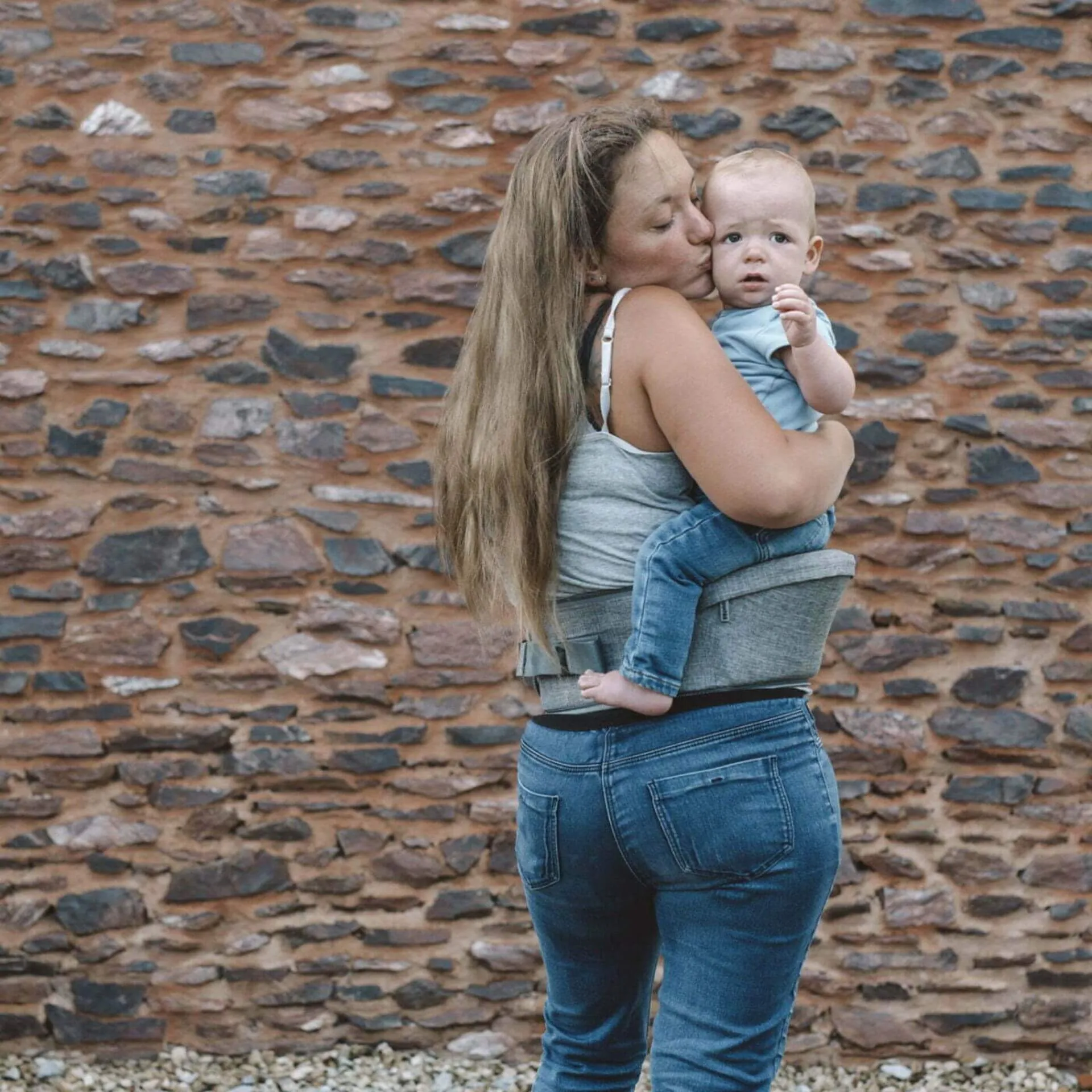 Hippychick Hipseat Baby Carrier (Denim Grey)
