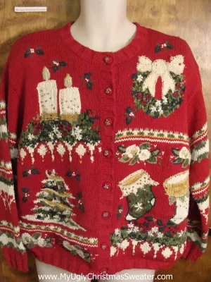 Horrible 80s Ornate Ugly Christmas Sweater