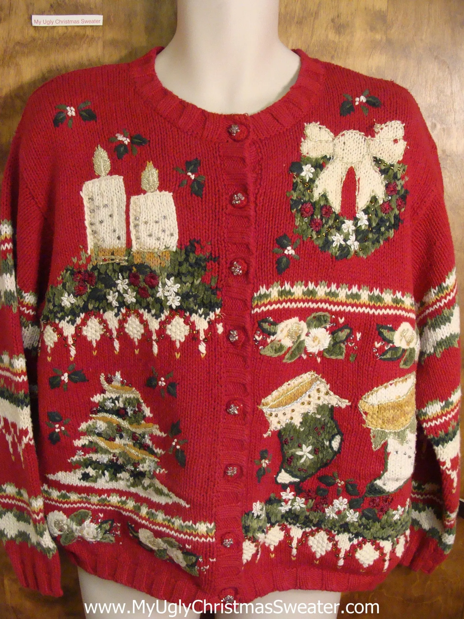 Horrible 80s Ornate Ugly Christmas Sweater