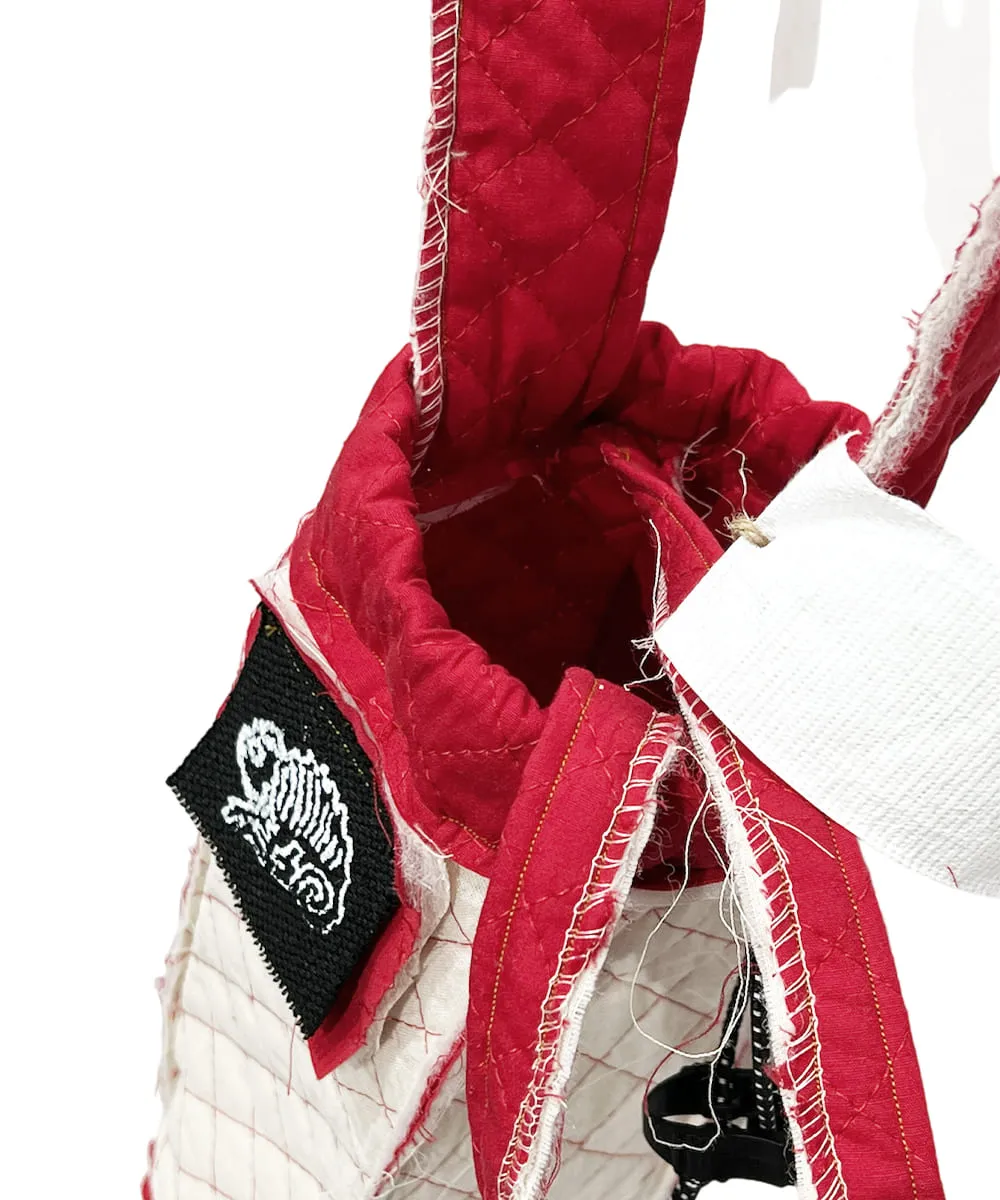 if space - bottle bag quilting insideout red with shoulder
