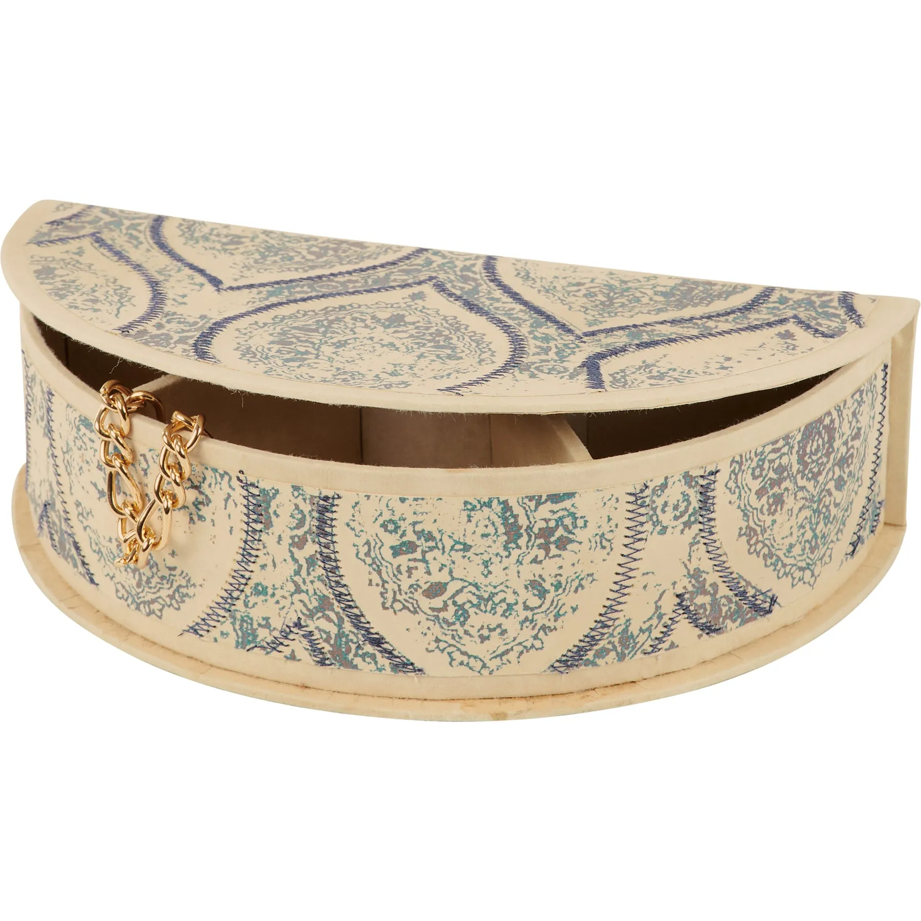 Indigo Blue Small Sectioned Jewelry Memory Box