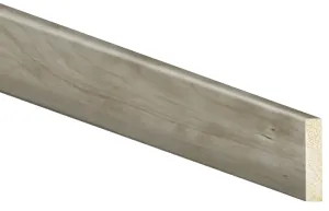Inteplast Group 80250800504 Baseboard Moulding, 8 ft L, 2-1/2 in W, 1/2 in Thick, Square Edge Profile, Polystyrene :EA: QUANTITY: 12