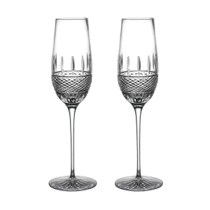 Irish Lace Flute Glass (Set of 2)
