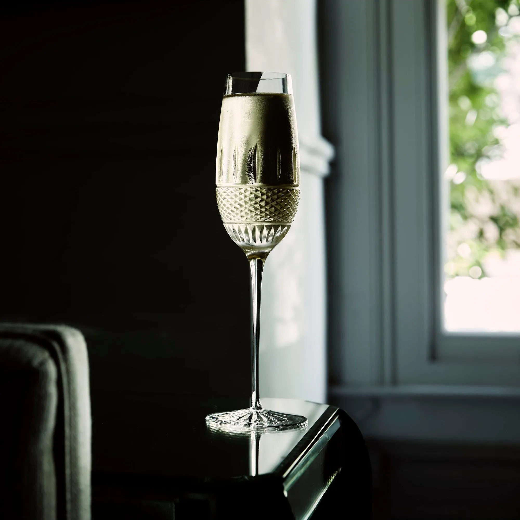 Irish Lace Flute Glass (Set of 2)