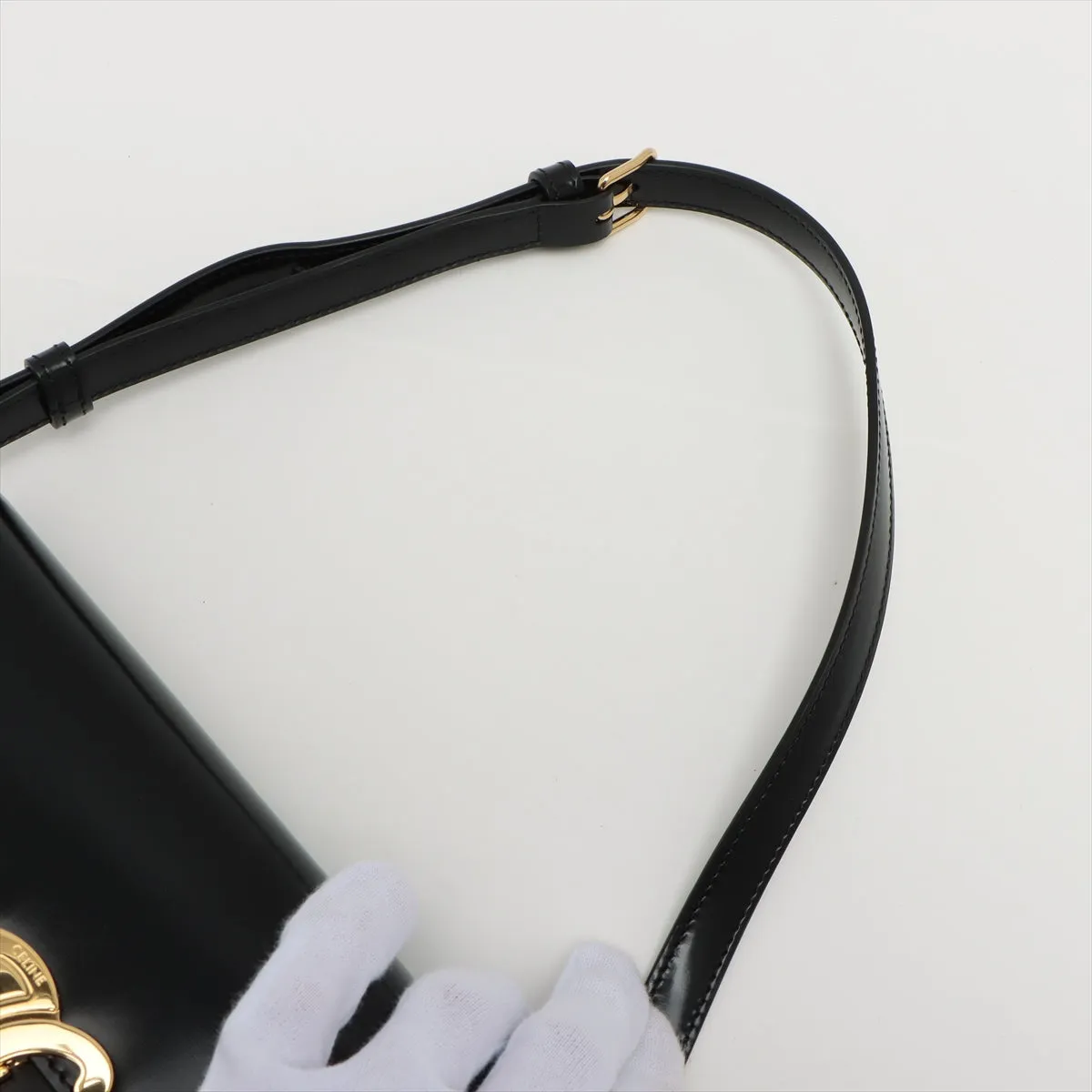 ITEM 8 - Celine Triomphe Shoulder Bag Black