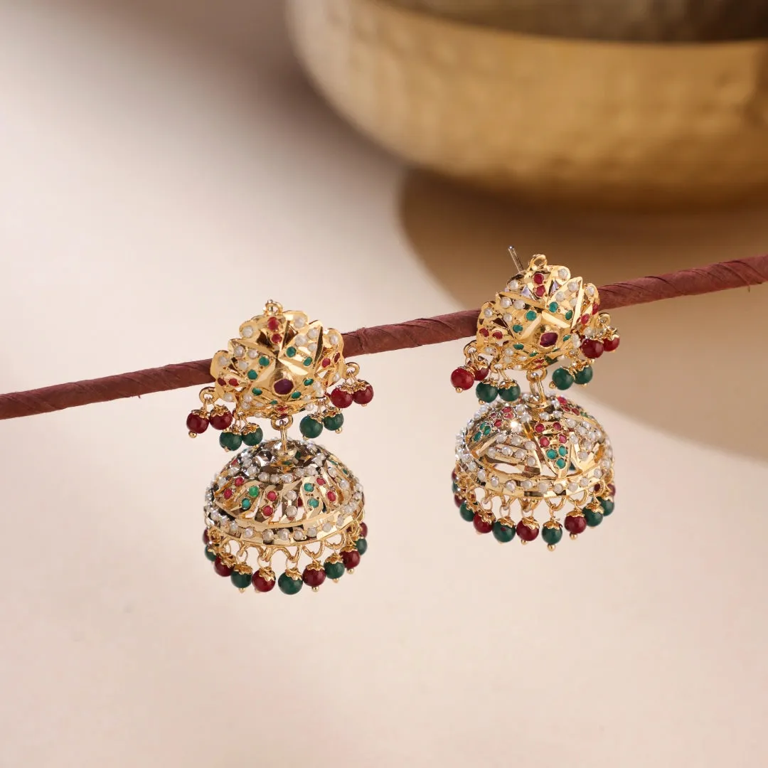 Jadau Teardrop Earrings