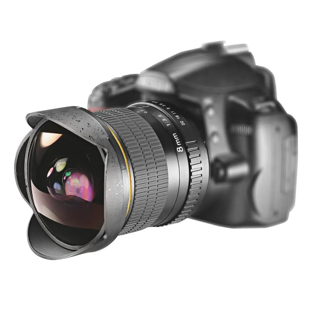 JINTU 8mm F/3.0 Wide Angle Fisheye Lens for Nikon DSLR Cameras D5600 D780 D300S D7100 D7000 D7500 D7200 D5300 D5200 D5100 D90 D3300 D3200 D3100