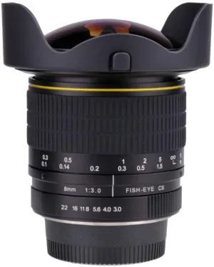 JINTU 8mm F/3.0 Wide Angle Fisheye Lens for Nikon DSLR Cameras D5600 D780 D300S D7100 D7000 D7500 D7200 D5300 D5200 D5100 D90 D3300 D3200 D3100
