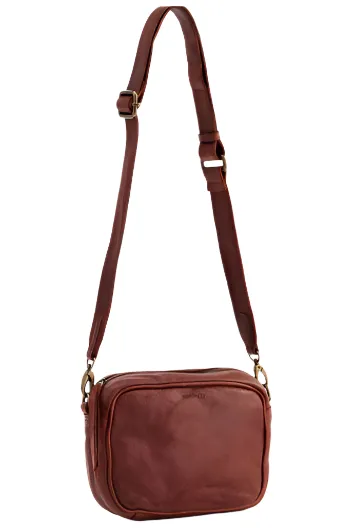 JUJU & CO CAMERA CROSSBODY BAG - COGNAC