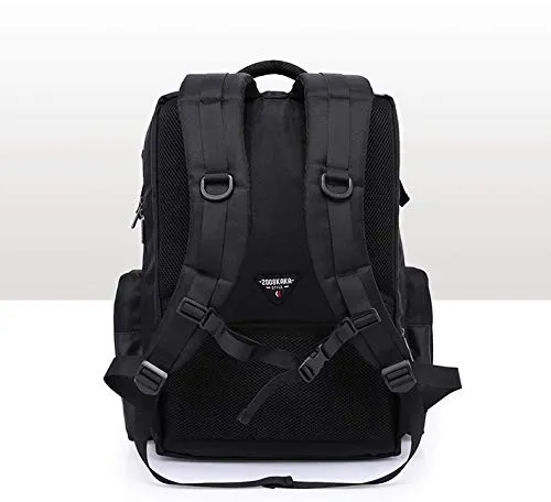 Kaka Multifunctional Travel Backpack with Detachable Waist Bag - Color Black