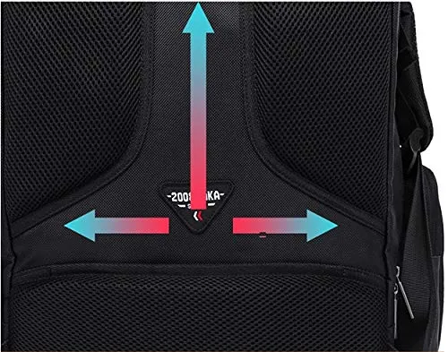 Kaka Multifunctional Travel Backpack with Detachable Waist Bag - Color Black