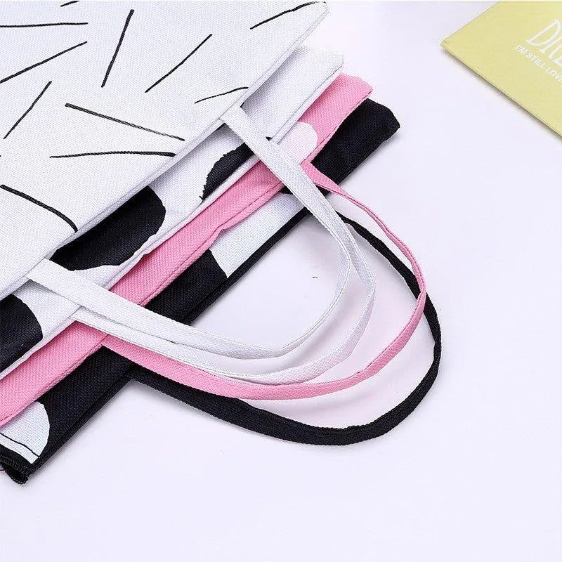 Korean Style Cute Student Office Worker Portable A4 Computer File Storage Bag Zipper Bag File Bag Tote Bag NP-H7TAF-11