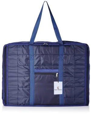 Kuber Industries Rexine Underbed Storage Clothes Bag (Blue) -CTKTC8721