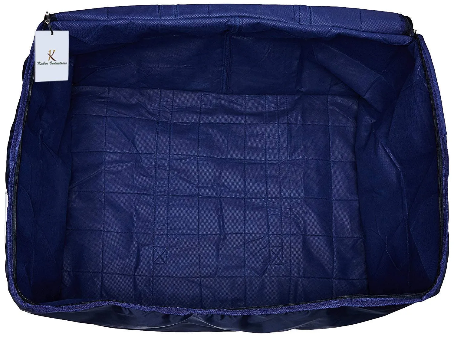 Kuber Industries Rexine Underbed Storage Clothes Bag (Blue) -CTKTC8721