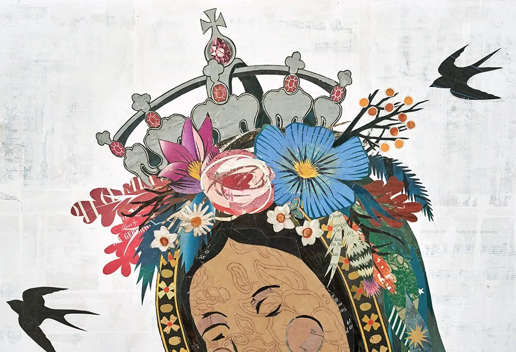 LADY OF GUADALUPE original paper collage