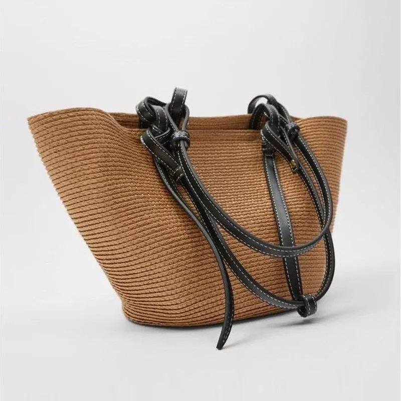 Large Capacity Rattan Handmade Beach Tote Bags Assorted Styles