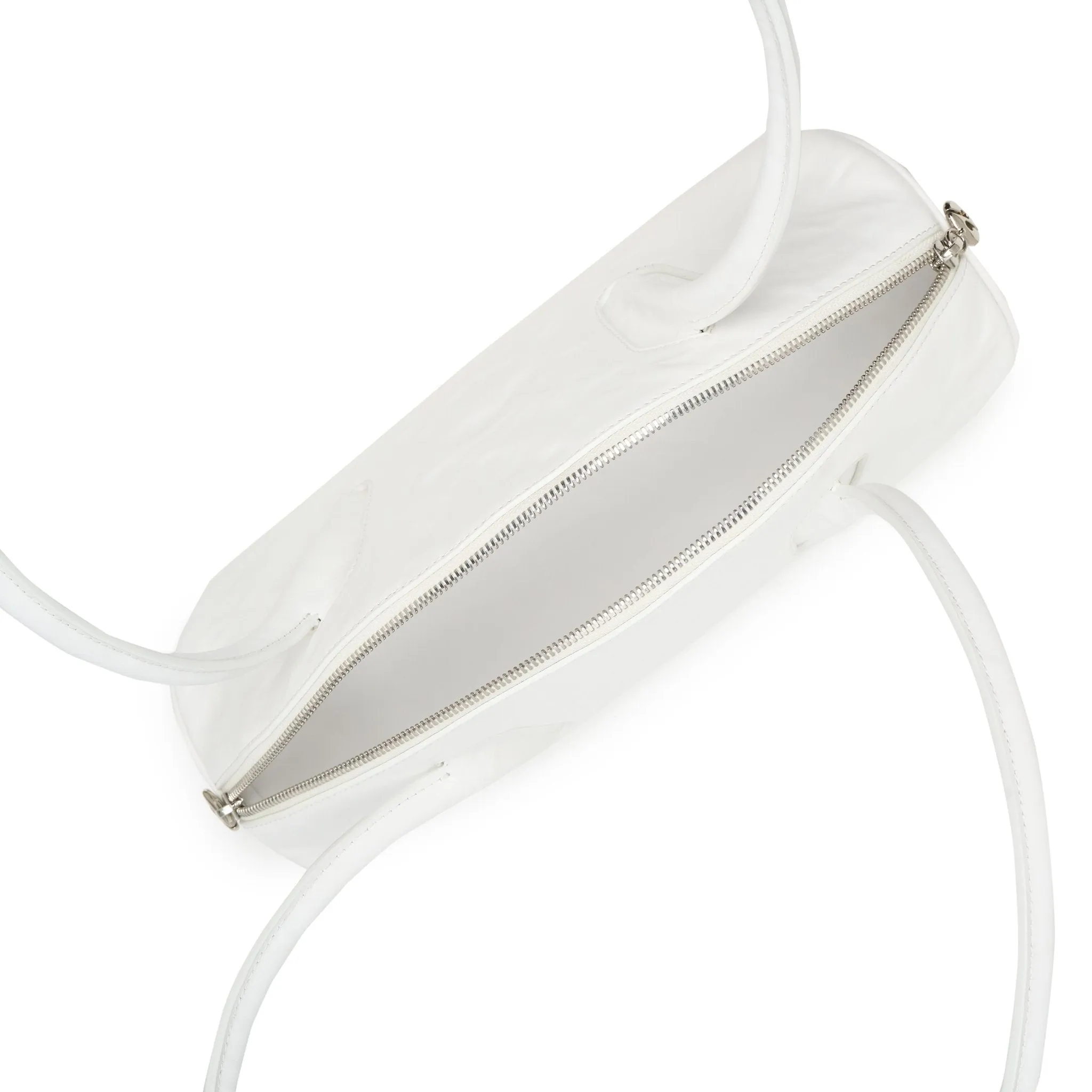 Large Dumpling Bowling Ball Underarm Bag In White