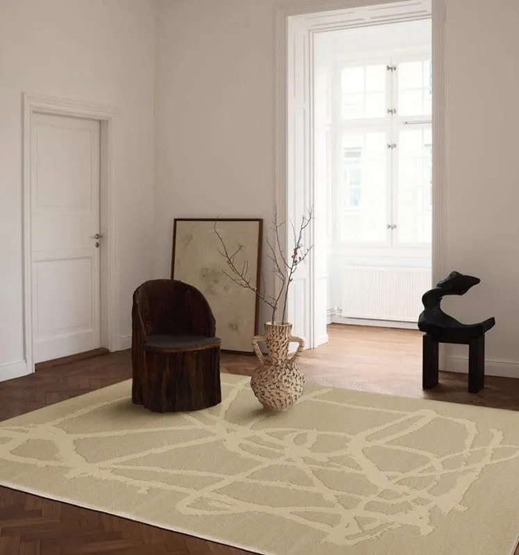 Large Modern Rugs for Living Room, Cream Modern Rugs for Bedroom, Modern Rugs for Dining Room, Abstract Geometric Modern Rugs