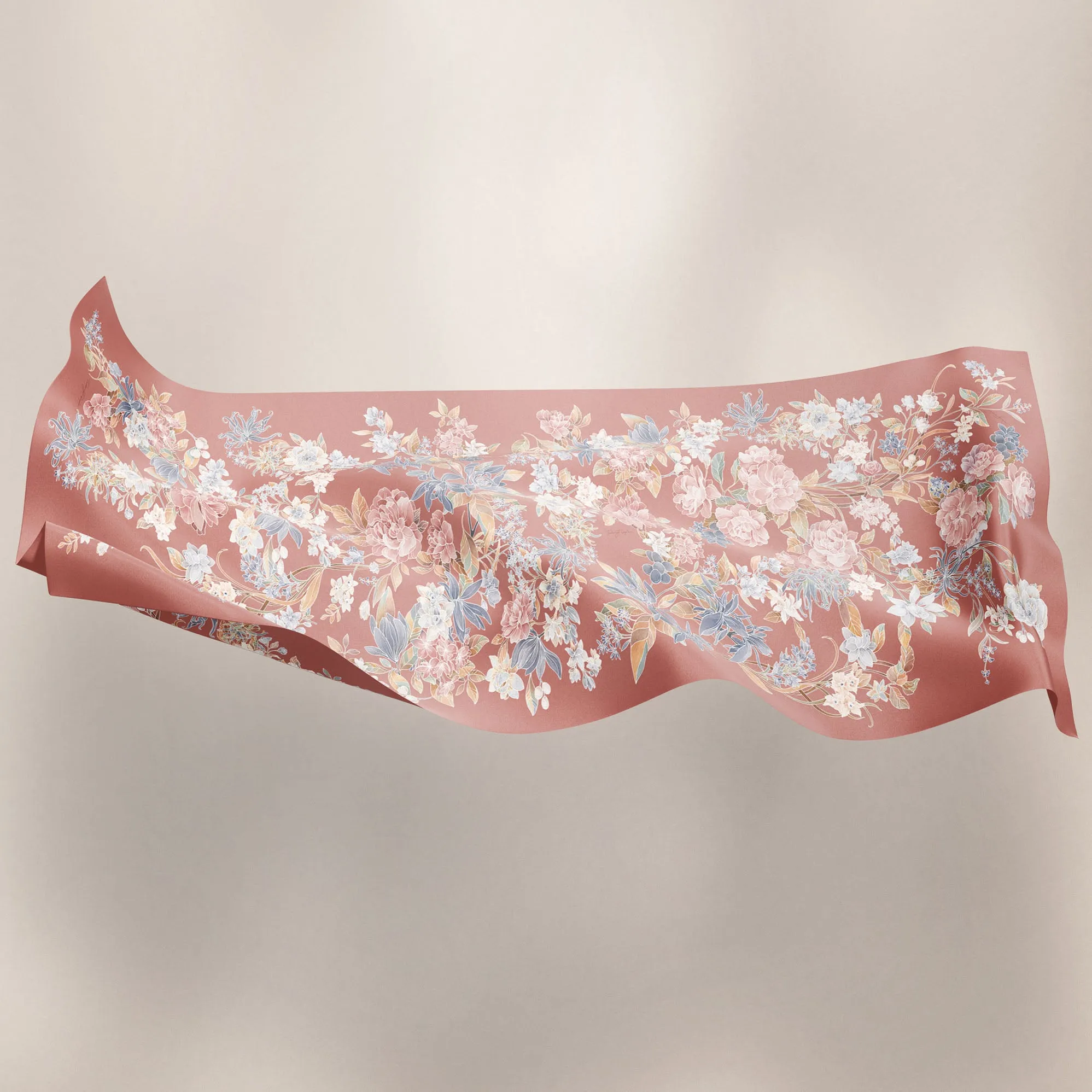 LE Batik Floral in Deep Coral