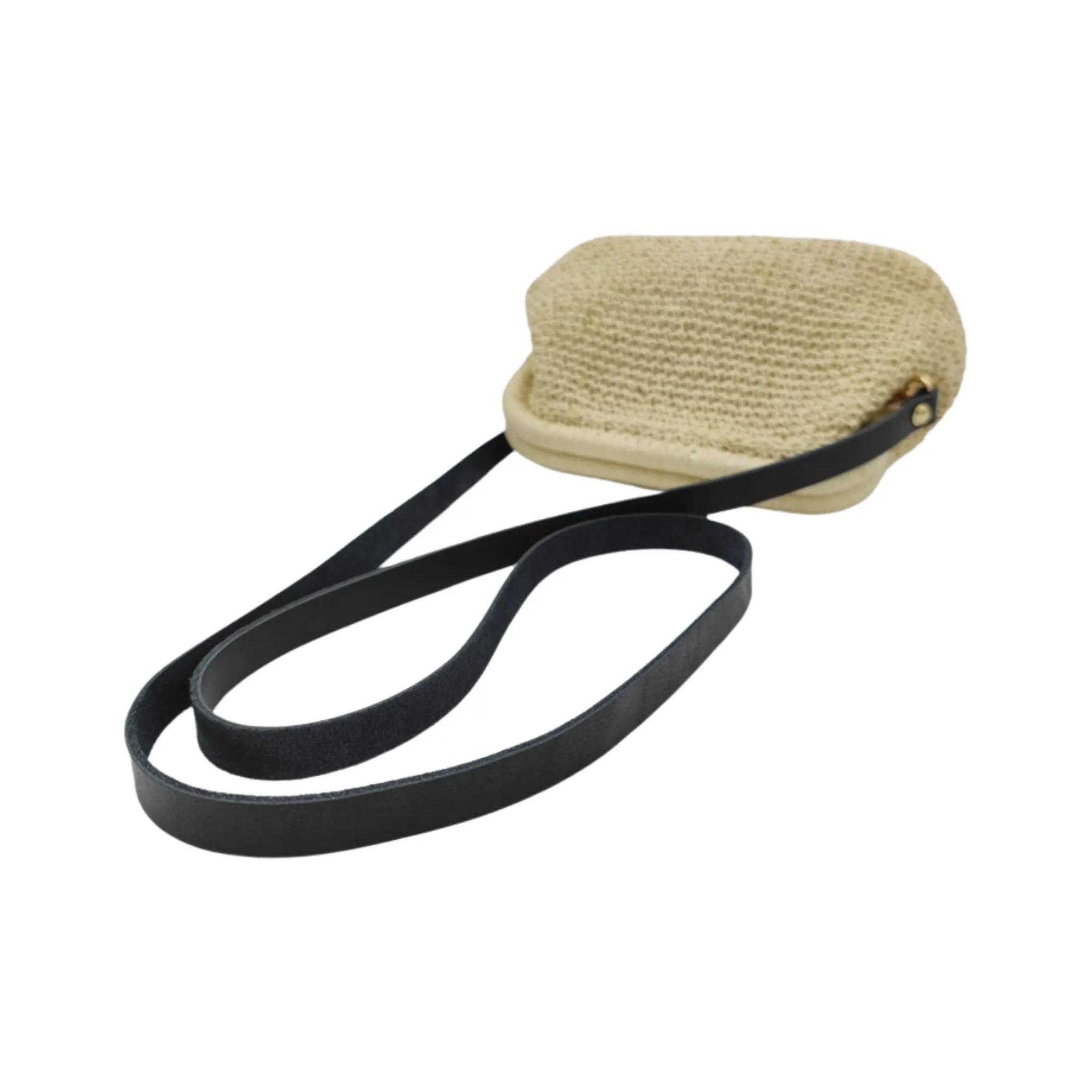 Leather Purse Strap, Brown & Gold Chain