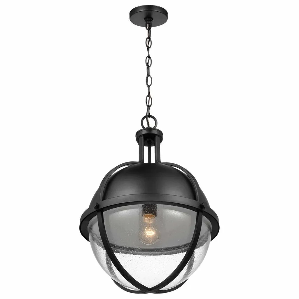 LINCOLN 1 LIGHT LG PEND MATTE BLACK