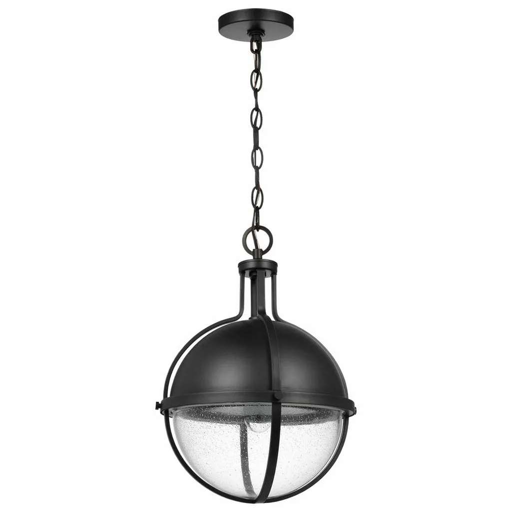 LINCOLN 1 LIGHT LG PEND MATTE BLACK