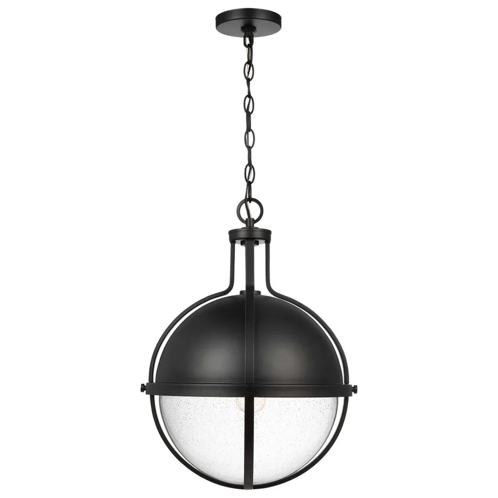 LINCOLN 1 LIGHT LG PEND MATTE BLACK