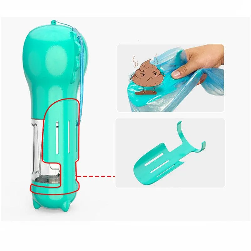 Lock & Go! 3-in-1 Dog Travel Bottle: Water, Food, Waste & More