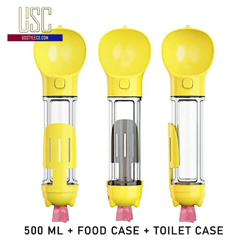 Lock & Go! 3-in-1 Dog Travel Bottle: Water, Food, Waste & More