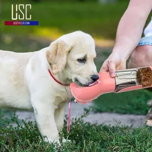 Lock & Go! 3-in-1 Dog Travel Bottle: Water, Food, Waste & More