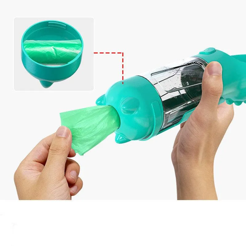 Lock & Go! 3-in-1 Dog Travel Bottle: Water, Food, Waste & More