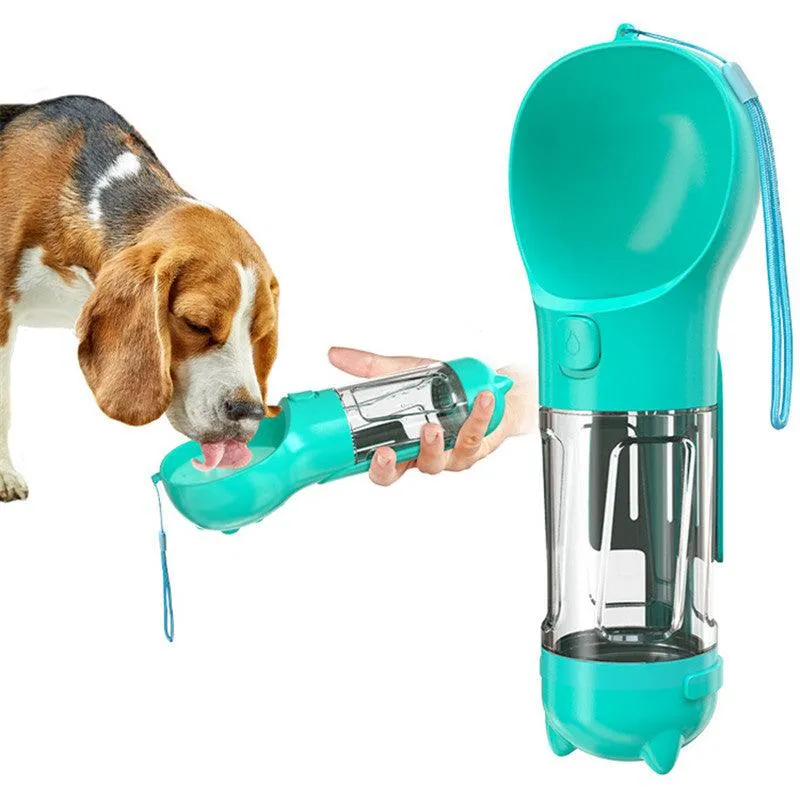 Lock & Go! 3-in-1 Dog Travel Bottle: Water, Food, Waste & More