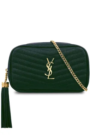 LOU MINI QUILTED CAMERA BAG | NEW VERT FONCE/GOLD