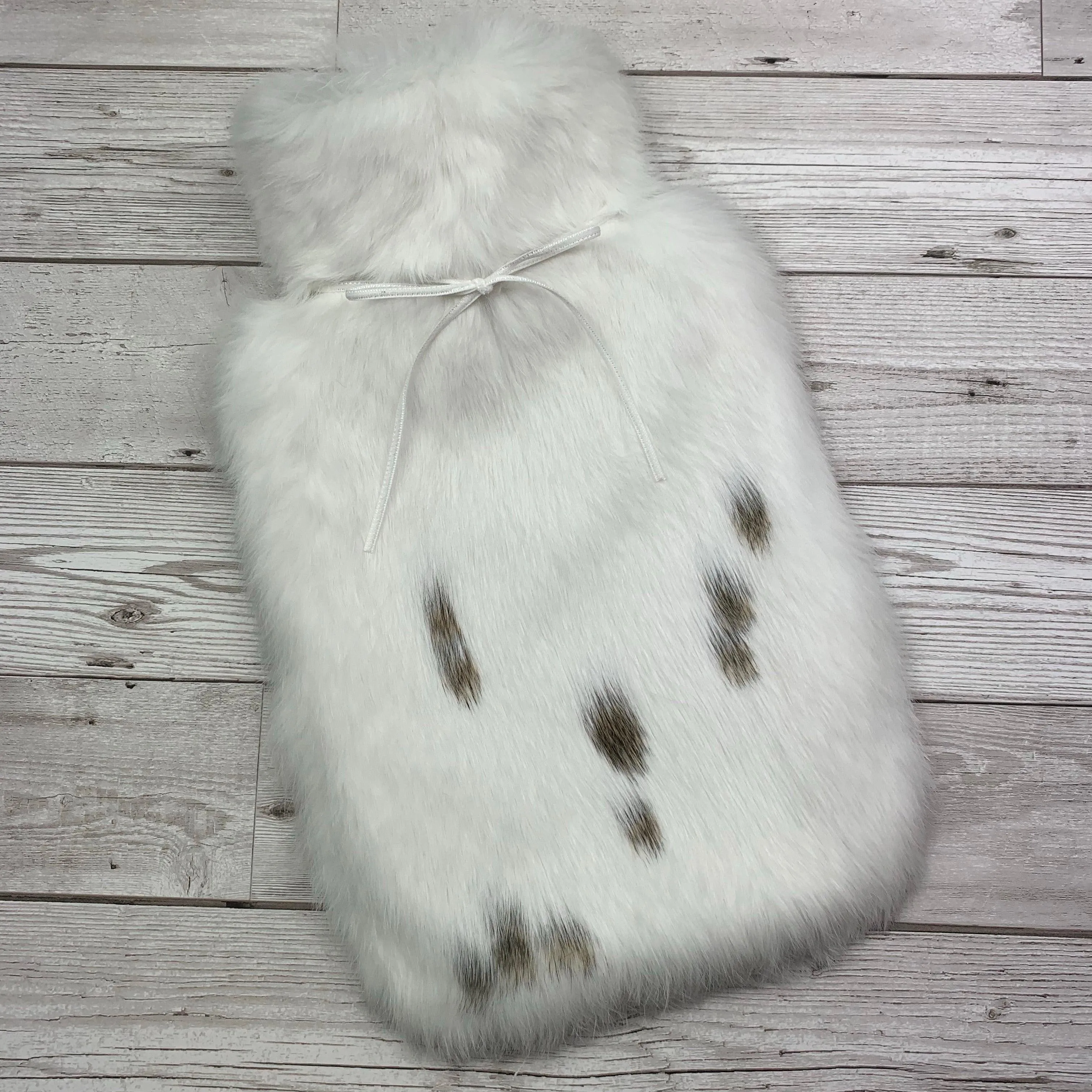 Luxury Rabbit Fur Hot Water Bottle | Ethically sourced by product fur - Large - #218