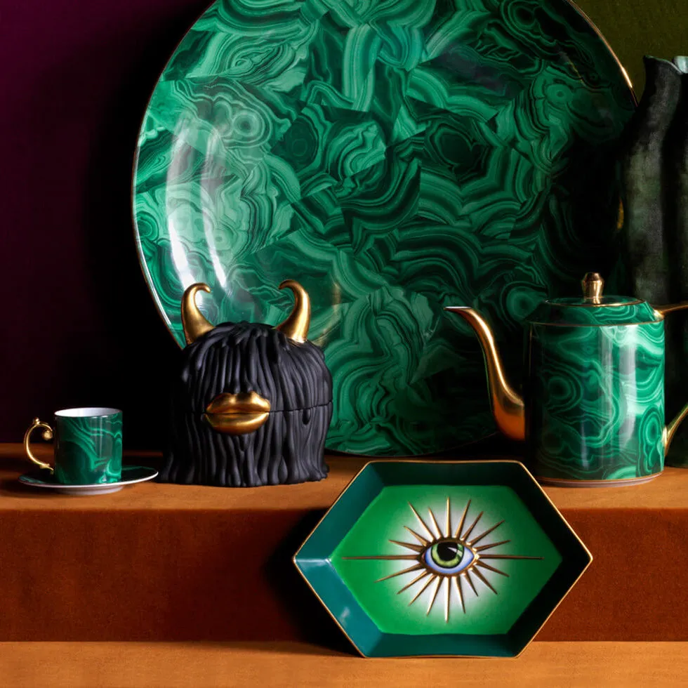 Malachite Espresso Cup   Saucer
