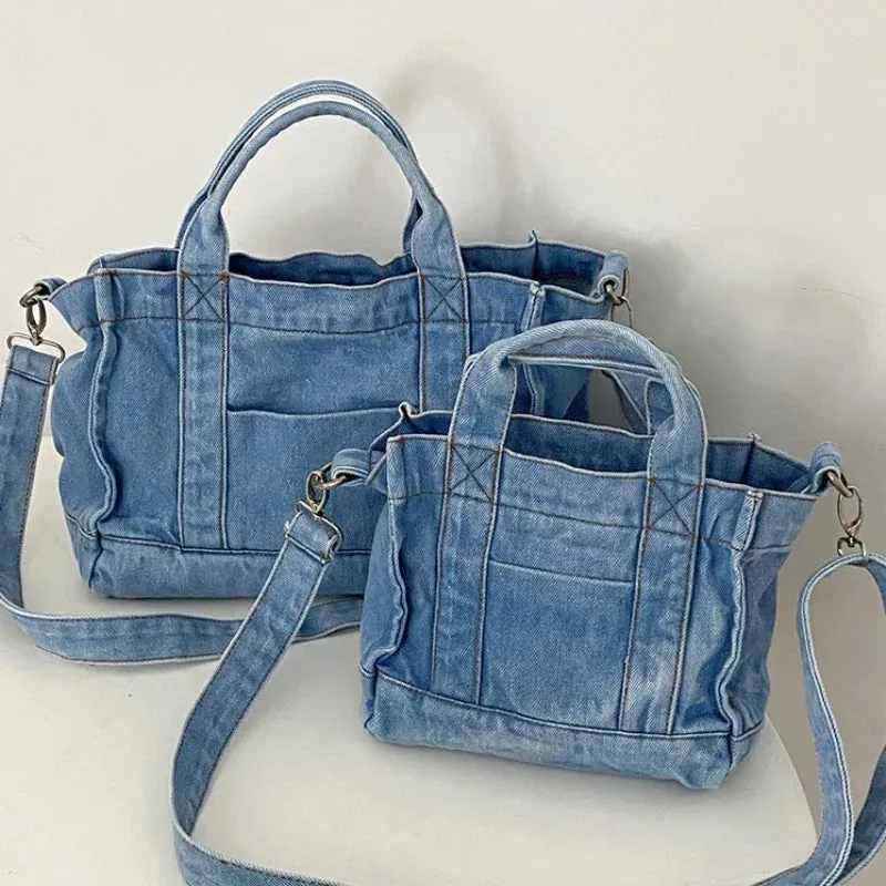 Maxine Denim Shoulder Bag