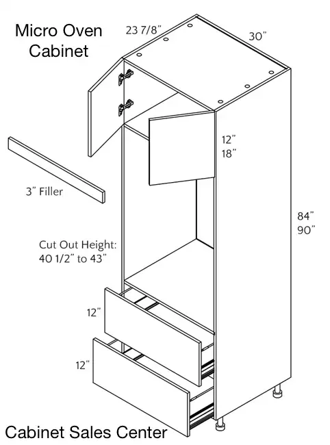 Micro Oven Cabinet - Modern Line