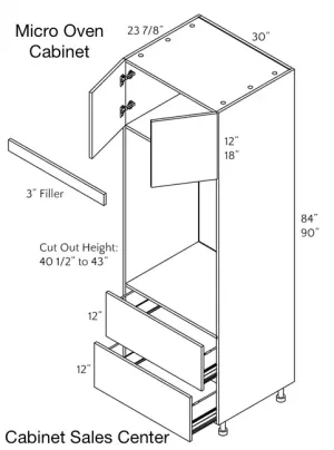 Micro Oven Cabinet - Modern Line