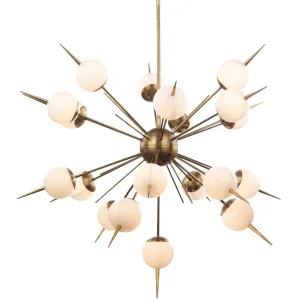 Mid Century Sputnik Style Chandelier With Opaline Spheres