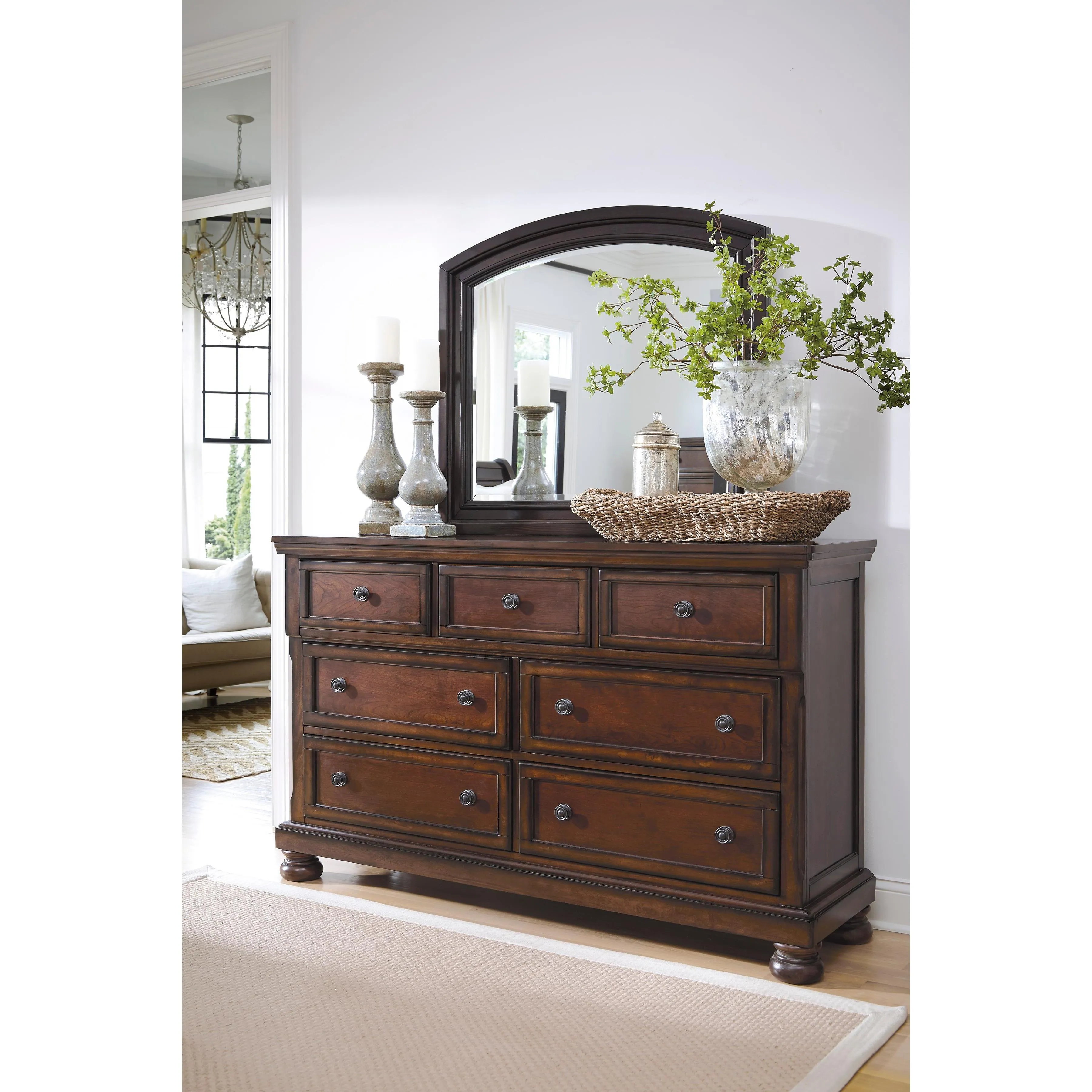Millennium Porter B697B25 7 pc Queen Storage Sleigh Bedroom Set