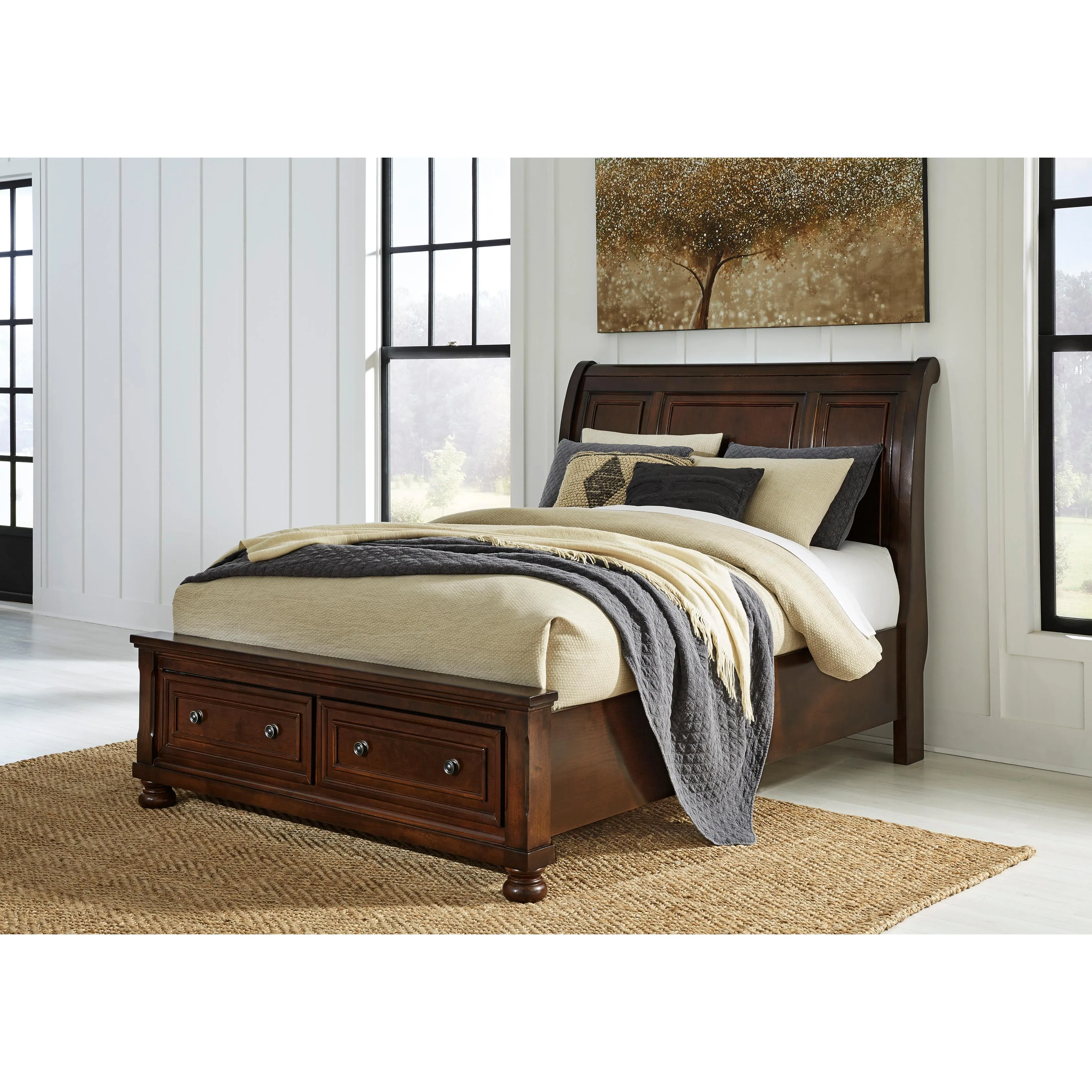 Millennium Porter B697B25 7 pc Queen Storage Sleigh Bedroom Set