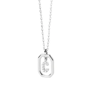 Mini Letter C Silver Necklace