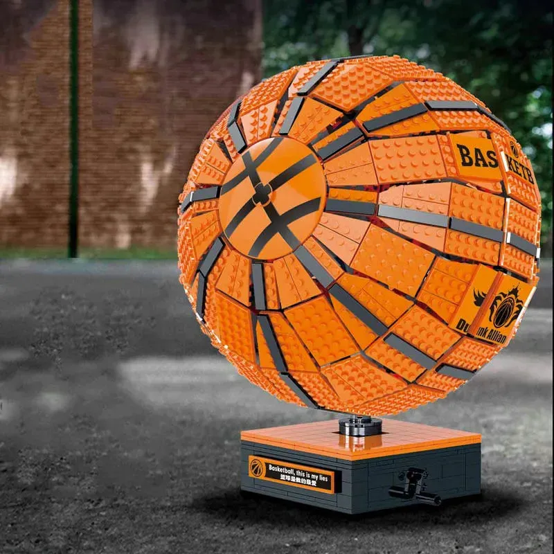 MOC Creator Idea Expert Rotating Basketball Bricks Toy