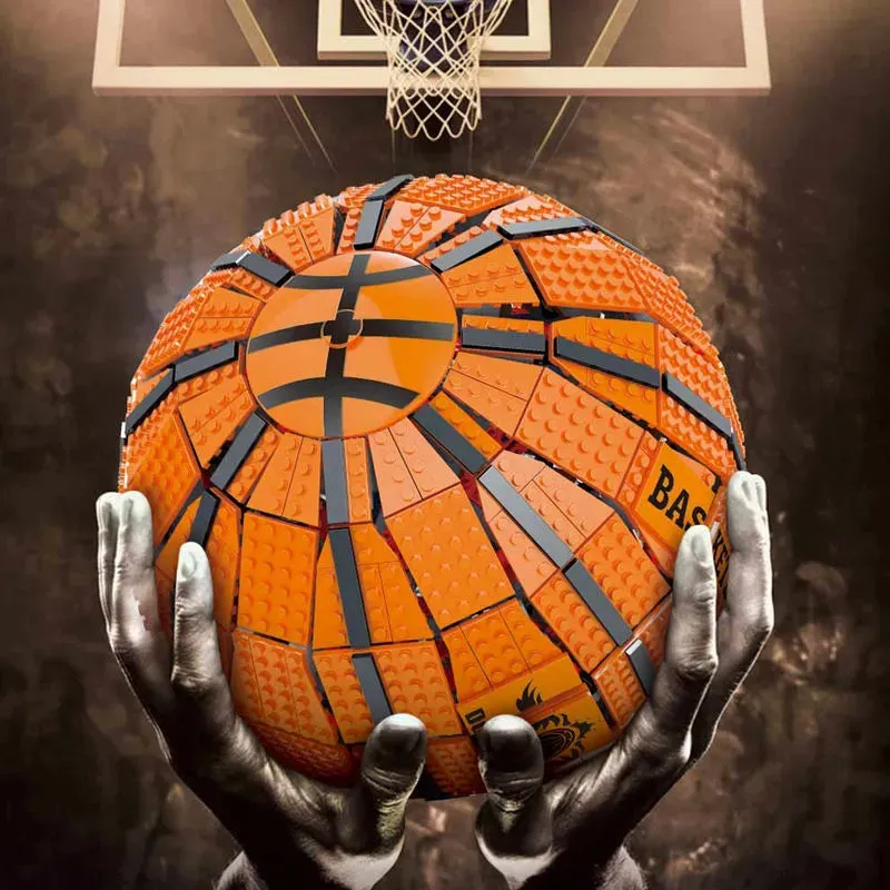 MOC Creator Idea Expert Rotating Basketball Bricks Toy