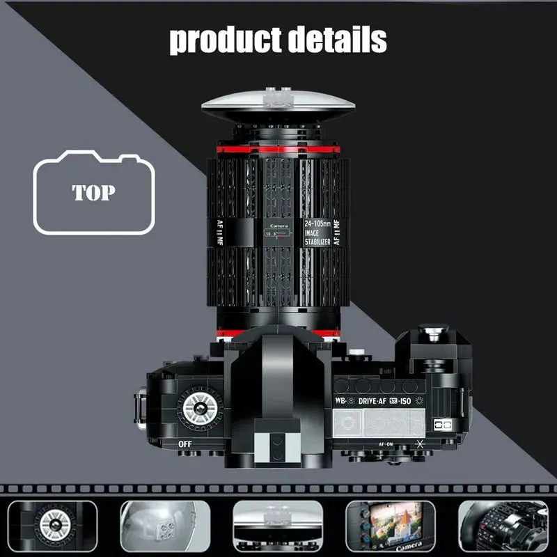 MOC Idea Digital Photo Camera MINI Bricks Toy 00849