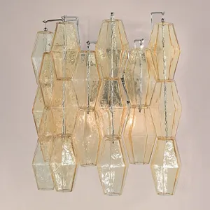 Modern Mid-Century Murano Glass Polyhedral Wall Light