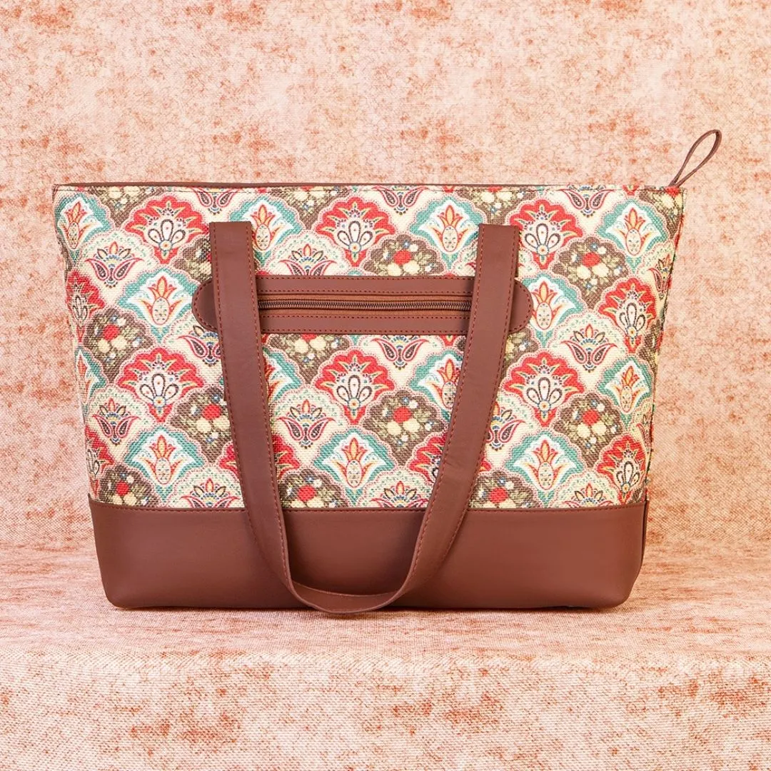 Mughal Art Multicolor & Bidri Kaiser - Shoulder Tote Bag & Sling Bag Combo